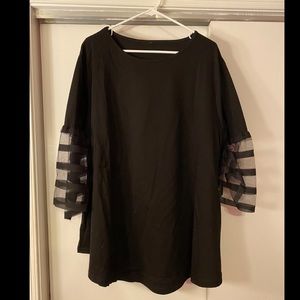 Shein- blouse with ruffle sleeves